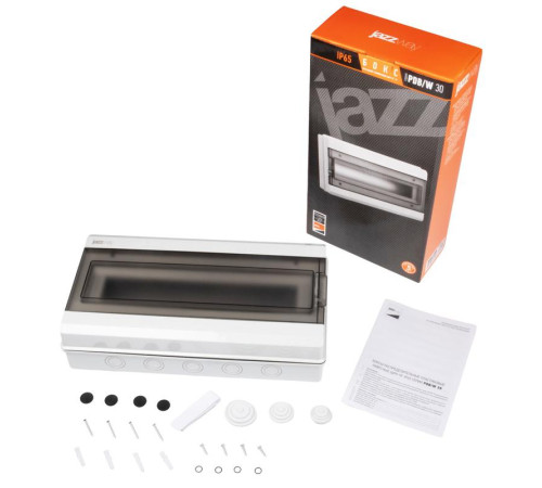 Бокс модульный накладной PDB/W 3018 GR (ЩРН-ПГ-18) IP65 пластик. Pro JazzWay 5072022
