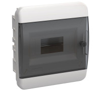 Корпус пластиковый ЩРВ-П-8 IP41 черн. прозр. дверь TEKFOR IEK TF5-KP12-V-08-41-K01-K03