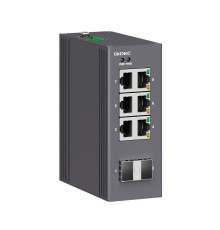 Коммутатор промышленный неуправляемый 2х100Base-X SFP слотов: 6х 10/100Base-T(X) портов RJ45 12-48В DC/18-30В AC с резервированием DKC N1000-2SFP6T-P2