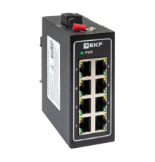 Коммутатор неуправляемый промышленный U-8T 8 портов 10/100Base-T(X) RJ45 монтаж на DIN-рейку TSX EKF TSX-U-8T