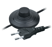 Шнур 61 601 NPS-FS01-170-2х0.5-BL 1.7м с выкл. черн. Navigator 61601