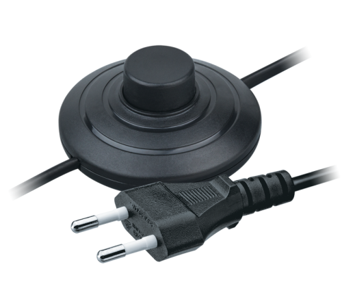 Шнур 61 601 NPS-FS01-170-2х0.5-BL 1.7м с выкл. черн. Navigator 61601