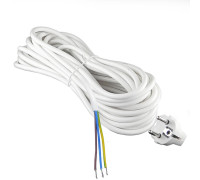Шнур сетевой с вилкой 5м с заземл. 10А ПВС 3х1 бел. DOMTOK 2779