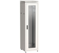Шкаф сетевой 19дюйм LINEA N 42U 600х600мм стекл. передн. дверь (3 коробки) сер. ITK LN35-42U66-G