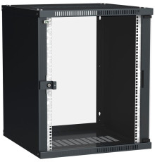 Шкаф LINEA WE 15U 600x650мм дверь стекло черн. ITK LWE5-15U67-GF