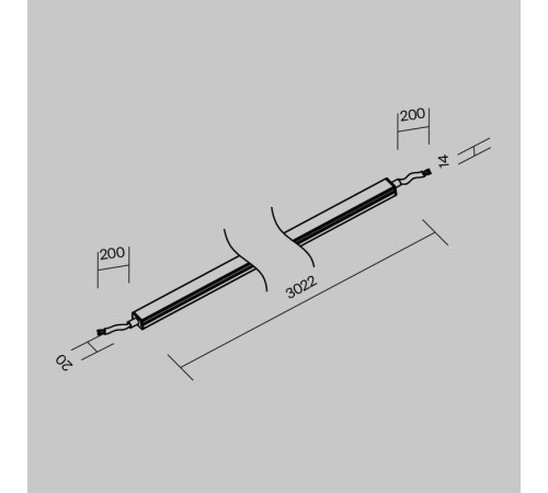 Светильник Line Elasity IP 30Вт 3000К 3м уличный токоведущий Maytoni O-TR001-LL-L30W3K