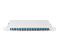 Кросс оптический 19дюйм 1U 24 порта SC/UPC(24 одинарных SC/UPC адаптера) SM 9/125 OS2 стальной сер. в комплекте: адаптеры монтаж. шнуры 1м сплайс-кассета с крышкой гильзы NIKOMAX NMF-RP24SCUS2-WS-ES-1U-GY