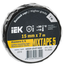 Изолента Х/Б 15мм 7м MIXTAPE 5 IEK UIZ20-15-07-K02