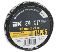 Изолента Х/Б 15мм 21м MIXTAPE 5 IEK UIZ20-15-21-K02