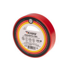 Изолента ПВХ 0.13х19мм 25м красная (уп.5шт) Kranz KR-09-2204
