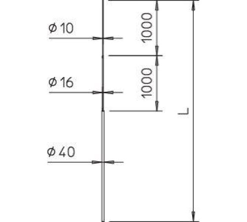Мачта молниеприемная isFang 101 3B-4000 (дл.4м) OBO 5402864