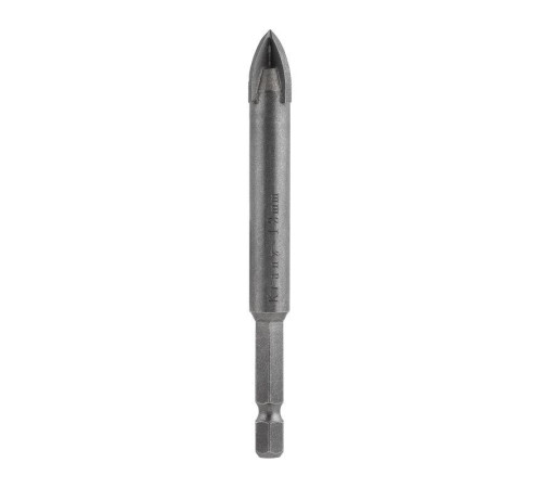 Сверло по стеклу и керамике 12мм 4 грани шестигранный хвостовик Kranz KR-91-0652