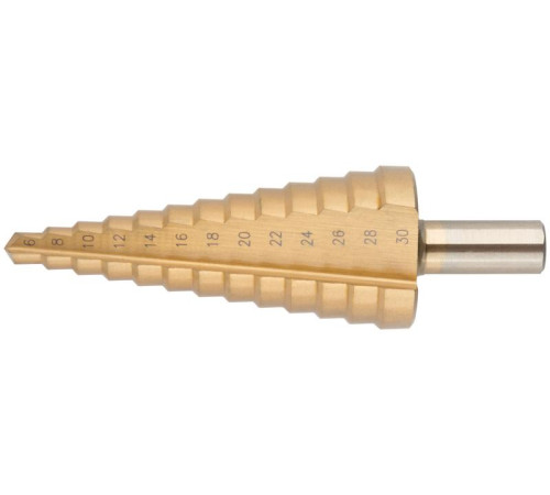 Сверло ступенчатое HSS по металлу 13 ступеней 6-30мм MOS 36383М