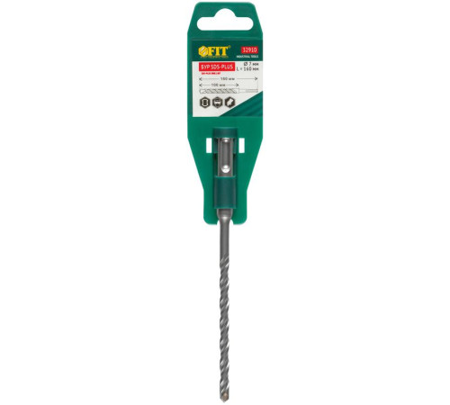 Бур по бетону SDS PLUS с двойн. резьбой 7х160мм FIT 32910