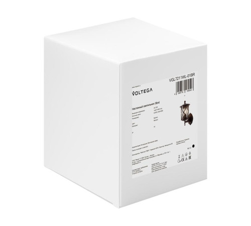 Светильник Mifi 1х40Вт E27 IP44 бра настен. Voltega VGL7211WL-01BR