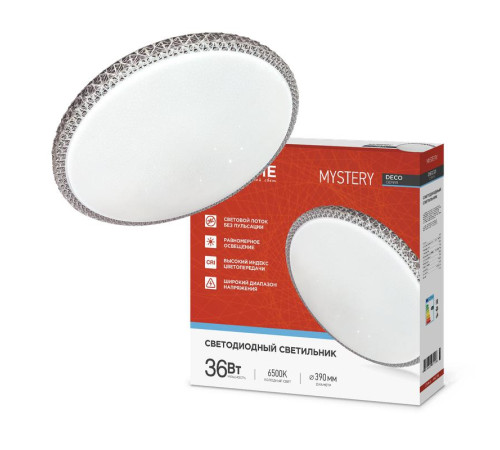 Светильник светодиодный DECO MYSTERY 36Вт 230В 6500К 3240лм 390х78мм IN HOME 4690612051598