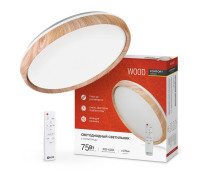 Светильник светодиодный COMFORT WOOD 75Вт 230В 3000-6500К 6000лм 490х90мм с пультом ДУ IN HOME 4690612035758