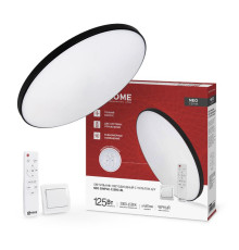 Светильник светодиодный NEO SIMPLE-125RC-BL 125Вт 3000-6500К 10000лм 230В 460х67мм с пультом ДУ черн. IN HOME 4690612060934