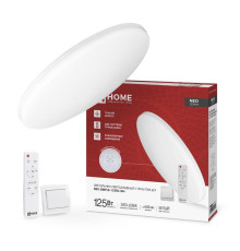 Светильник светодиодный NEO SIMPLE-125RC-WH 125Вт 3000-6500К 10000лм 230В 460х67мм с пультом ДУ бел. IN HOME 4690612060927