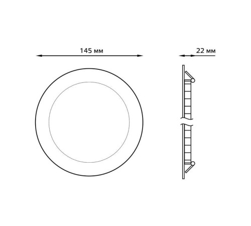 Светильник светодиодный Slim 9Вт 4000К IP20 660лм 220-240В ДВО круг бел. GAUSS 939111209