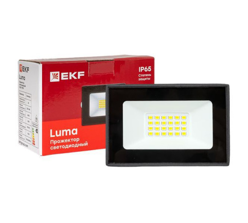 Прожектор светодиодный СДО-3002 20Вт 6500К IP65 Basic EKF FLL-3002-20-6500