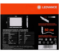 Прожектор светодиодный СДО FL ECO 50W 765 G4 уличный матов. стекло алюм. черн. LEDVANCE 4099854400131