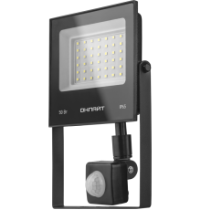 Прожектор светодиодный 90 687 OFL-02-50-6.5K-BL-IP65-LED 50Вт 6500К IP65 4000лм с датчиком движения черн. ОНЛАЙТ 90687