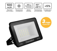 Прожектор светодиодный LFL-2004 C02 LED SMD 20Вт IP65 6500К 2000лм 230В 113х102х24 черн. Camelion 16330