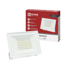 Прожектор светодиодный СДО-7 50Вт 4000К IP65 230В бел. IN HOME 4690612064376