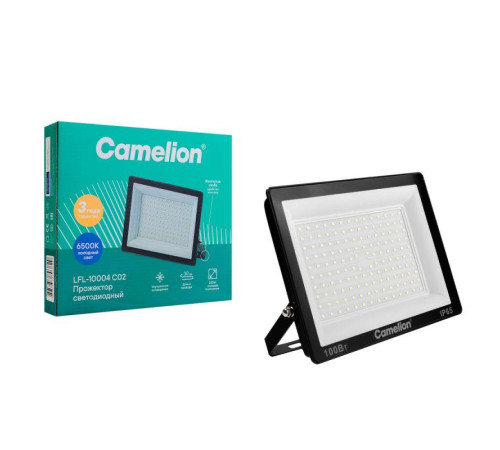 Прожектор LFL-10004 C02 (LED SMD 100Вт 10000лм 230В 6500К 245х233.5Х31) черн. Camelion 16333