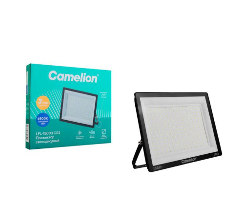 Прожектор LFL-15003 C02 (LED SMD 150Вт 15000лм 230В 6500К 300х252х34) черн. Camelion 16329