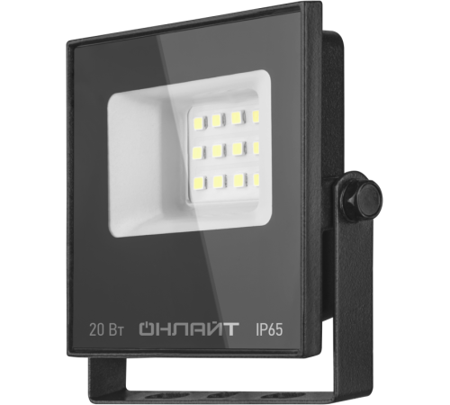 Прожектор светодиодный 90 844 OFL-03-20-6.5K-BL-IP65-LED 20Вт 6500К IP65 1600лм черн. ОНЛАЙТ 90844