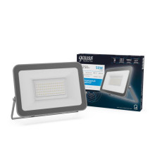 Прожектор светодиодный Qplus 50Вт 6500К IP65 5250лм 200-240В ДО графит. GAUSS 690511350