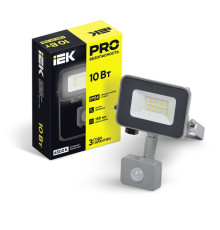 Прожектор светодиодный СДО 07-10Д 10Вт 6500К IP54 с датчиком движ. сер. IEK LPDO702-10-K03