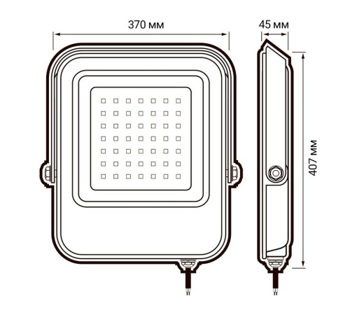 Прожектор светодиодный PFL-V 400Вт 6500К IP65 ДО Pro JazzWay 5045026