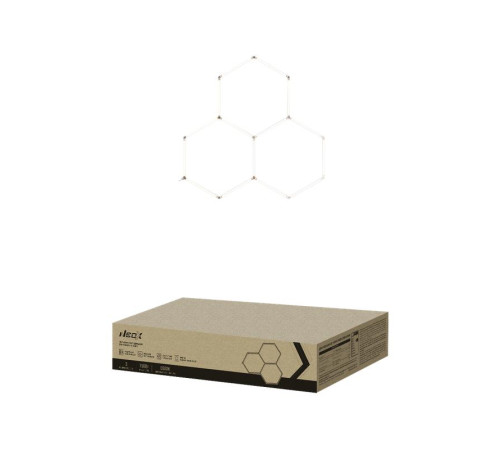 Светильник светодиодный ДБО-HEXAGON 3С-15065 150Вт 6500К 230В 1617х1611мм 3 соты 0.5м шнур с вилкой NEOX 4690612066615