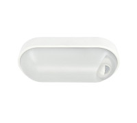 Светильник светодиодный WP 15 C 12W OP 840 W10L22 WH MDM 220х106х60мм 12Вт 4000К IP65 ЖКХ овал. пылевлагозащ. с датчиком движения бел. Русский Свет 15071524500