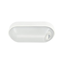 Светильник светодиодный WP 15 C 12W OP 840 W10L22 WH MDM 220х106х60мм 12Вт 4000К IP65 ЖКХ овал. пылевлагозащ. с датчиком движения бел. Русский Свет 15071524500