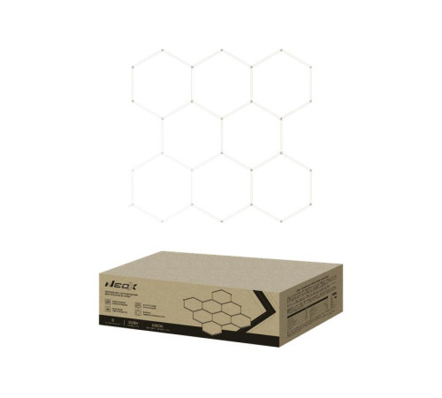 Светильник светодиодный ДБО-HEXAGON 8С-35065 350Вт 6500К 230В 2350х2442мм 8 сот 0.5м шнур с вилкой NEOX 4690612066639