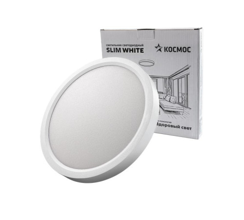 Светильник светодиодный SLIM WHITE 24Вт 4500К IP40 1620лм 230В 230х25мм КОСМОС KSlim24w_W4500K