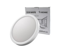 Светильник светодиодный SLIM WHITE 24Вт 6500К IP40 1660лм 230В 230х25мм КОСМОС KSlim24w_W6500K