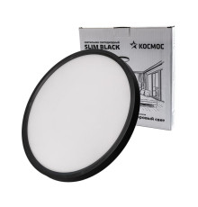 Светильник светодиодный SLIM BLACK 38Вт 4500К IP40 2650лм 230В 400х25мм КОСМОС KSlim38w_B4500K