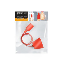 Светильник Decor E27 IP20 200-240В 1м подвесной красн. GAUSS PL013