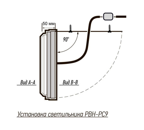 Светильник светодиодный PBH-PC9-RA 24Вт 4000К IP65 2400лм ЖКХ черн. JazzWay 5070196