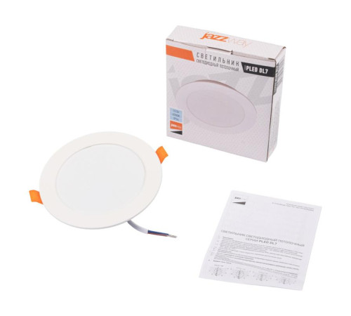 Светильник светодиодный PLED DL7 10Вт 6500К IP54 850лм WH встраив. бел. Pro JazzWay 5069046