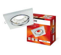 Светильник точечный GX53R-glass SMT GX53 IP20 230В квадрат встраив. матов. бел. IN HOME 4690612014111