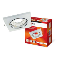 Светильник точечный GX53R-glass SMT GX53 IP20 230В квадрат встраив. матов. бел. IN HOME 4690612014111