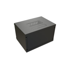 Шкаф настенный 19дюйм WR-TW-0966-GP-RAL9004 (19дюйм) 9U 500х600х600мм RAL 9004 стеклянная дверь черн. (разобранный) WRline 520243