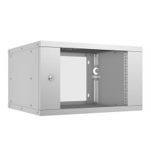 Шкаф телекоммуникационный настенный разборный LIGHT WSC-05D-6U55/45 19дюйм 6U дверь стекло сер. Cabeus 10170c