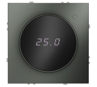 Терморегулятор электронный S70 с индикацией и датчиком для теплого пола механизм титан Voltum VLS070106
